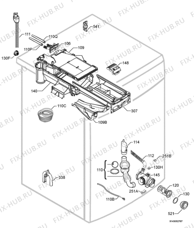 Взрыв-схема стиральной машины Aeg Electrolux L56870 - Схема узла Hydraulic System 272